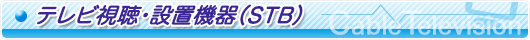テレビ視聴・設置機器(STB)