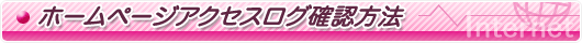 ホームページアクセスログ確認方法