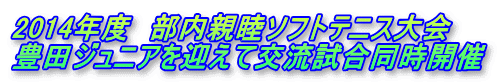 2014年度　部内親睦ソフトテニス大会 豊田ジュニアを迎えて交流試合同時開催