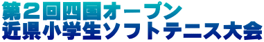 第２回四国オープン 近県小学生ソフトテニス大会