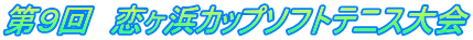 第９回　恋ヶ浜カップソフトテニス大会